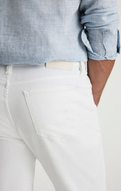 Courage Straight Leg Pants In White Twill