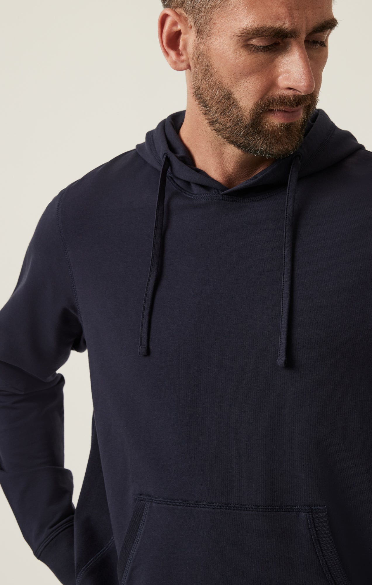 French Terry Hoodie In Grey Melange