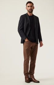 Matteo Heather Knit Blazer In Anthracite