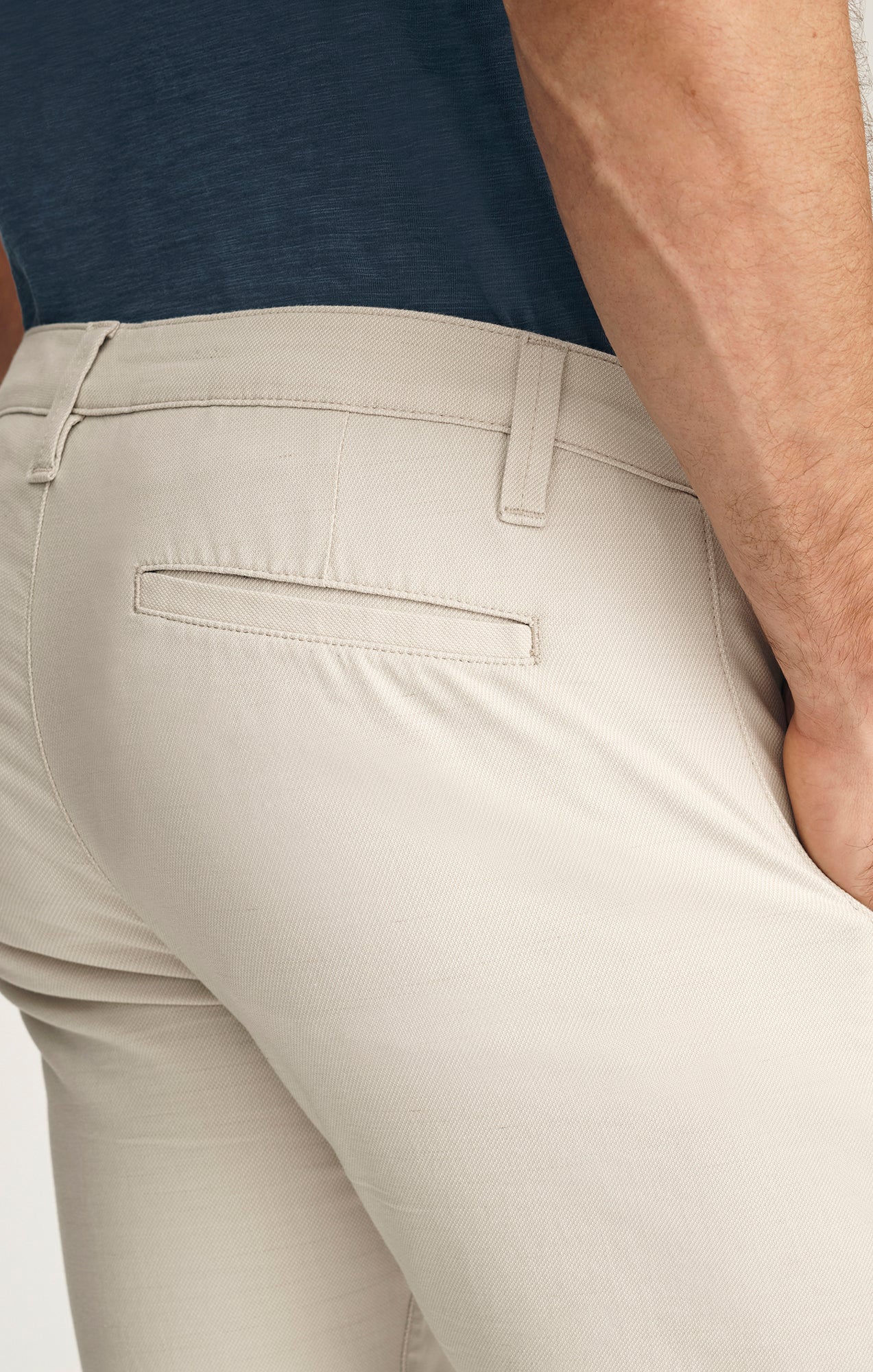 Verona Straight Leg Chino Pants In Oat Honeycomb