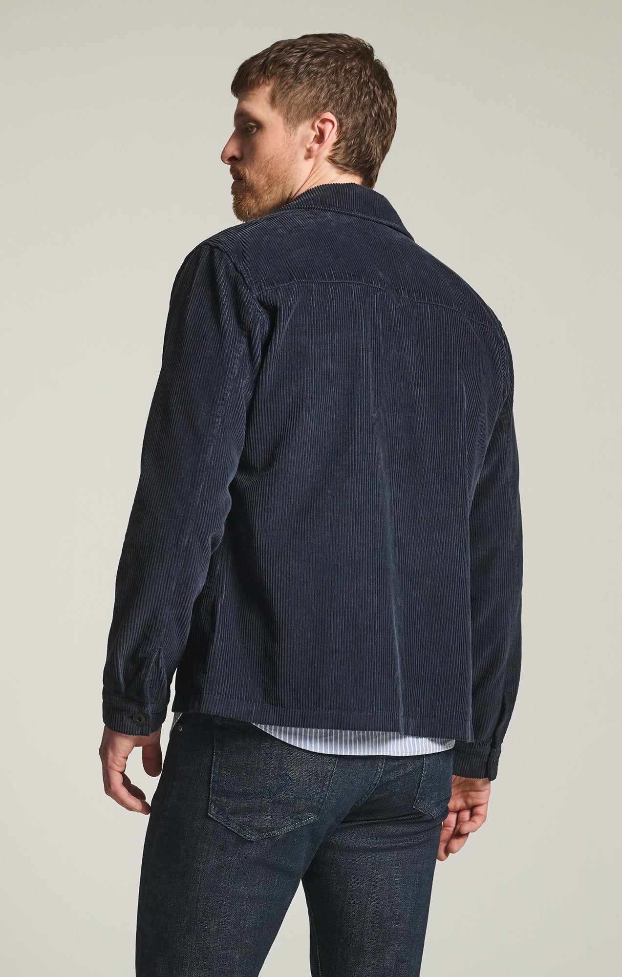 Corduroy Overshirt in Navy