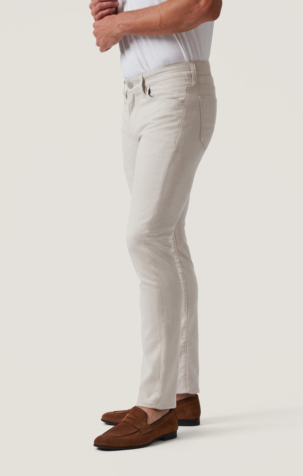 Courage Straight Leg Pants in Cream Cross Twill