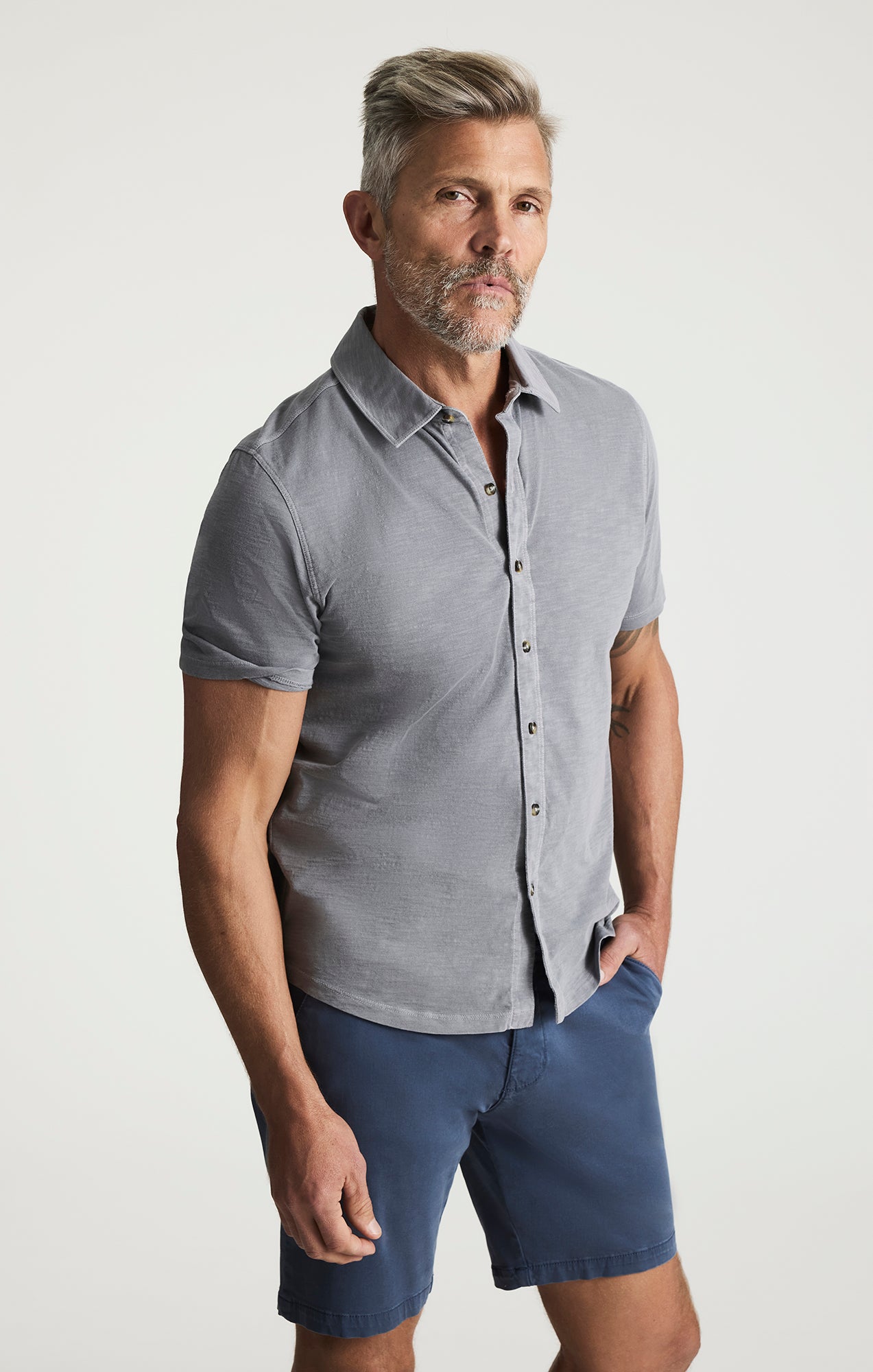 Jersey Shirt In Chiseled Stone