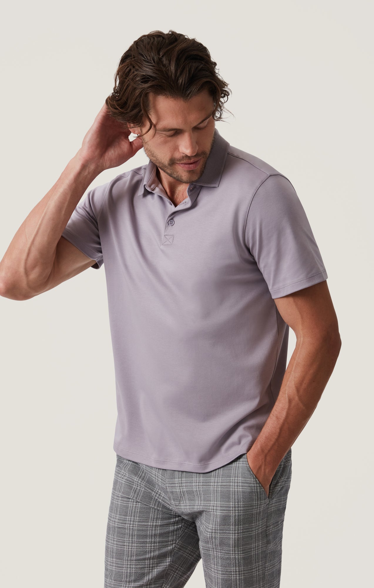 Polo T-Shirt in Lilac Dust