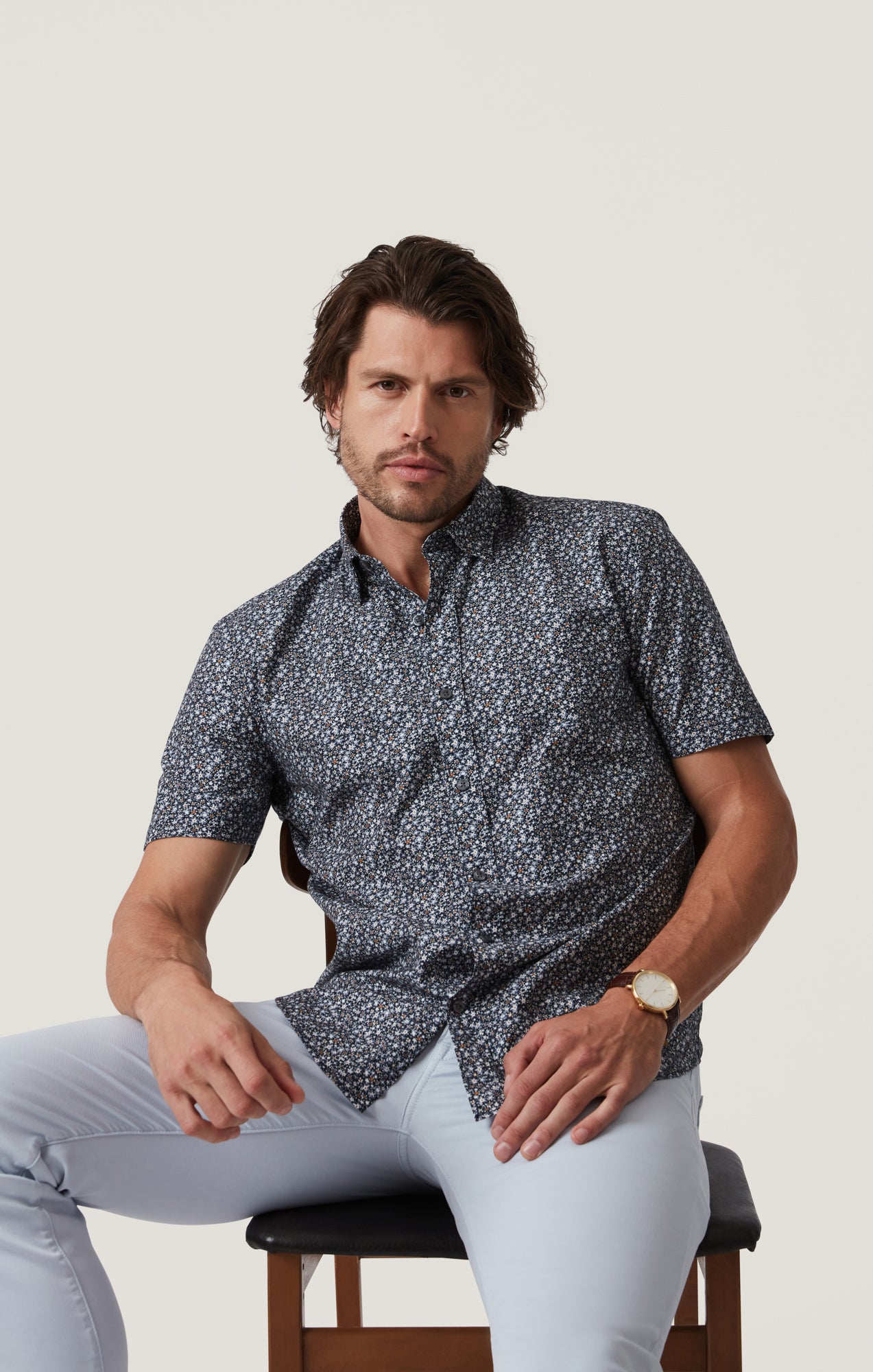Field Short Sleeve Shirt in Dark Navy