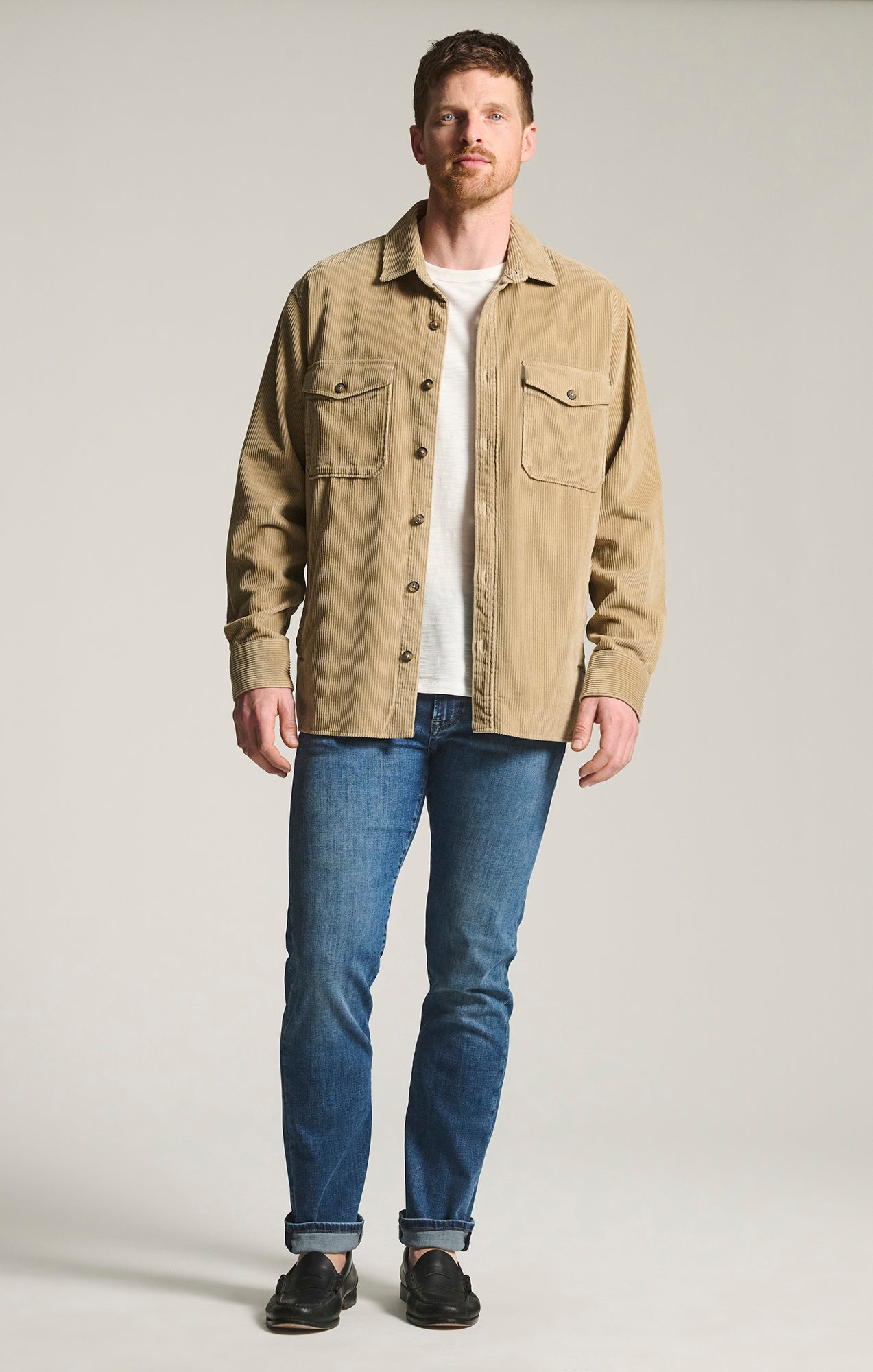 Courage Straight Leg Jeans in Used Brushed Organic Ultra