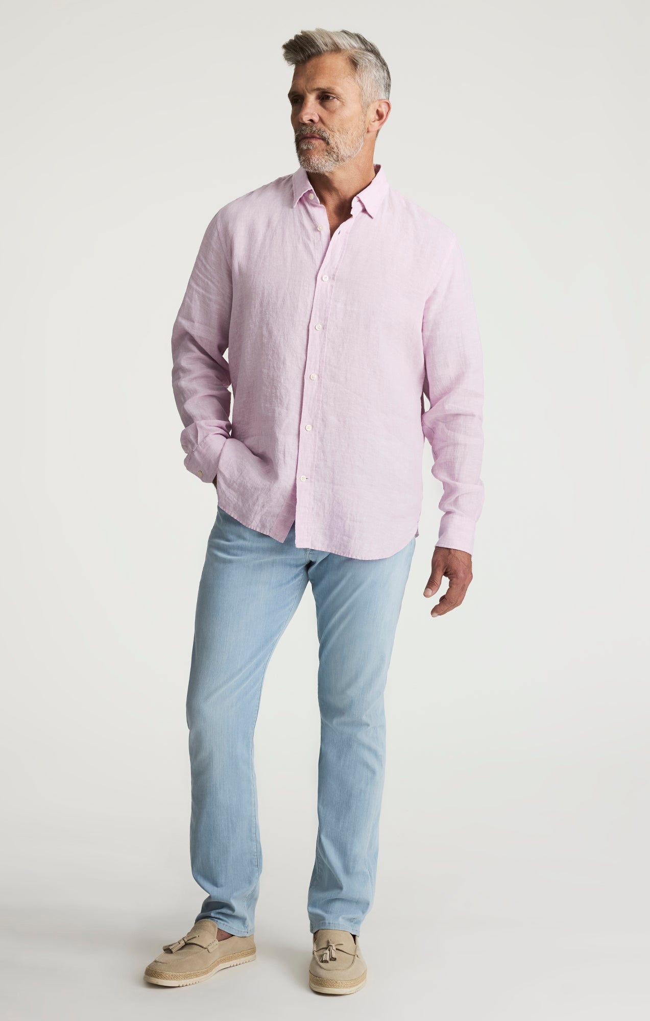 Linen Shirt In Lilac