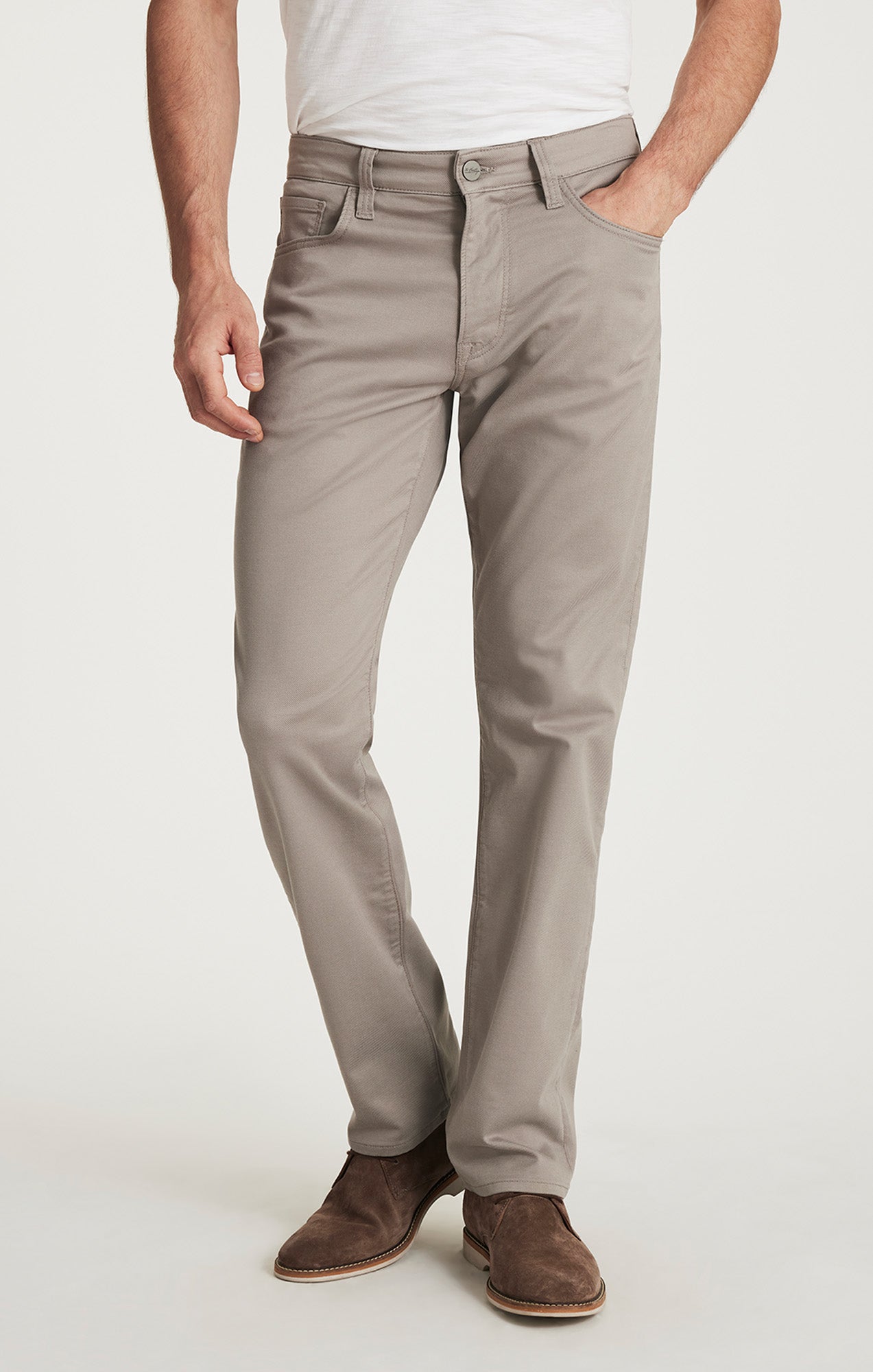 Camino Relaxed Straight Pants in Angora Coolmax