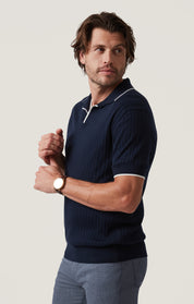 Polo Sweater in Navy