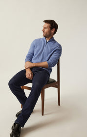 Cool Tapered Leg Pants in Deep Blue Refined