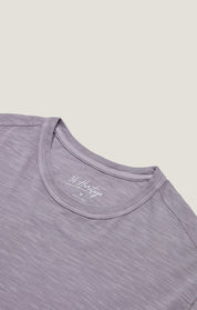 Slub Crew Neck T-Shirt in Lilac Dust