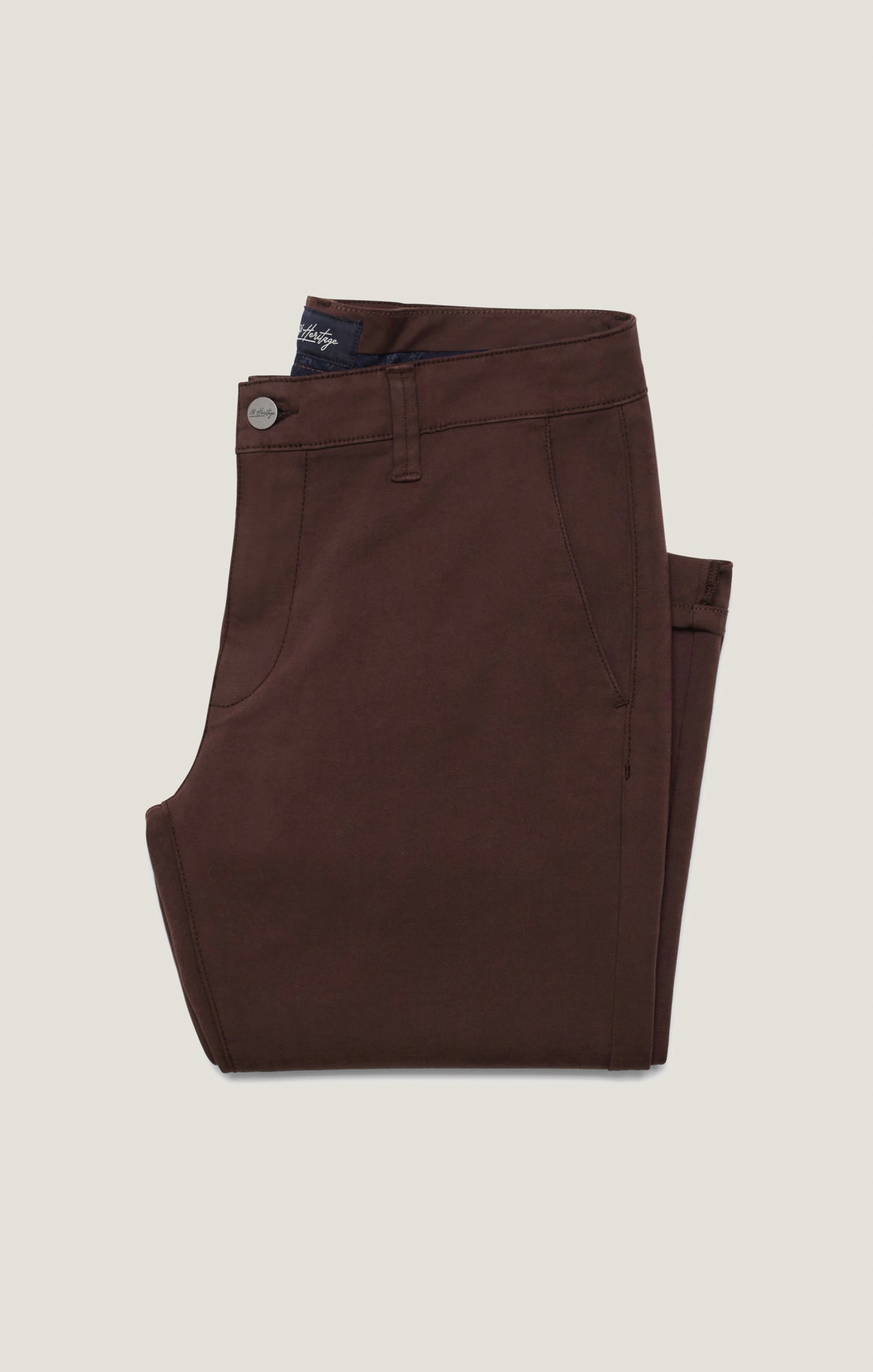 Verona Slim Leg Chino Pants in Burgundy High Flyer