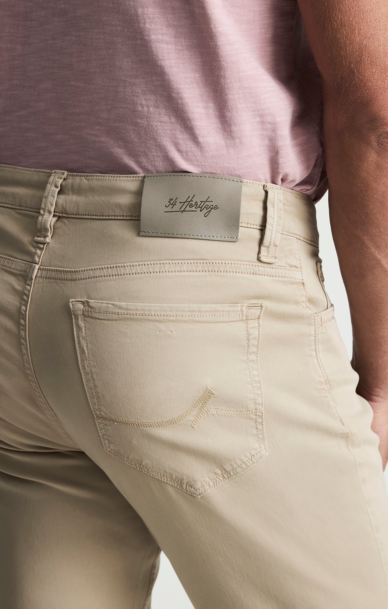 Cool Tapered Leg Pants in Sand Twill