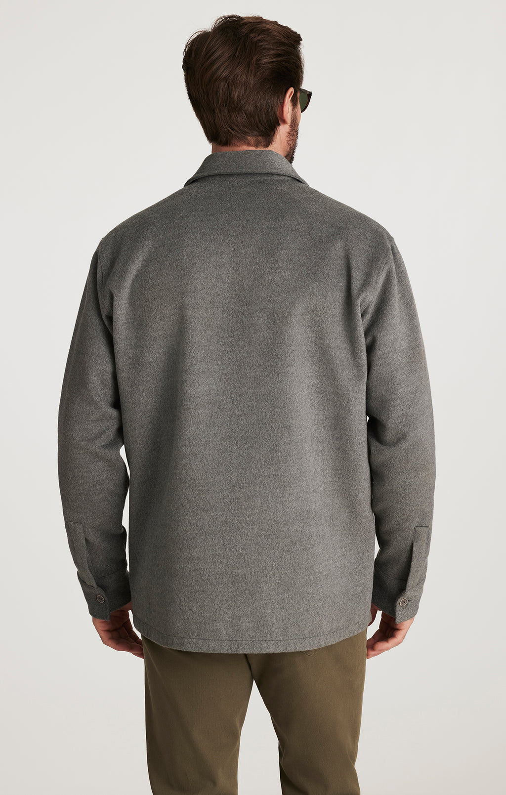 Button Down Overshirt in Grey