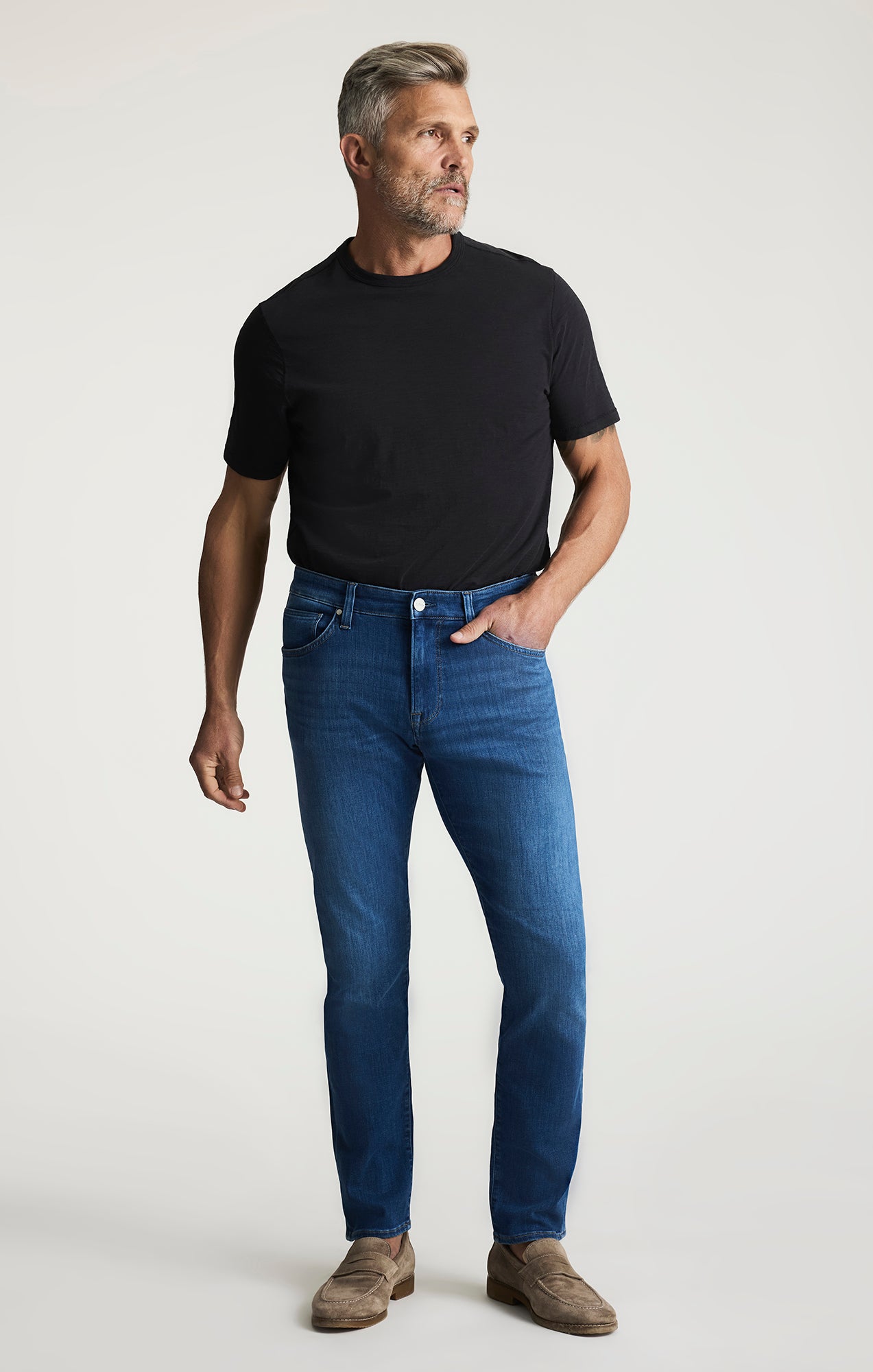 Cool Tapered Leg Jeans In Dark Brushed Organic Ultra