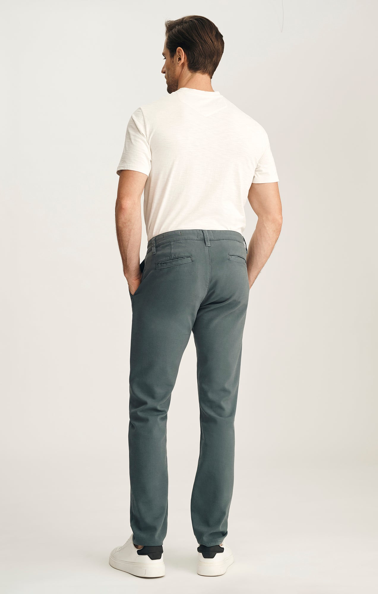 Verona Straight Leg Chino Pants In Slate High Flyer