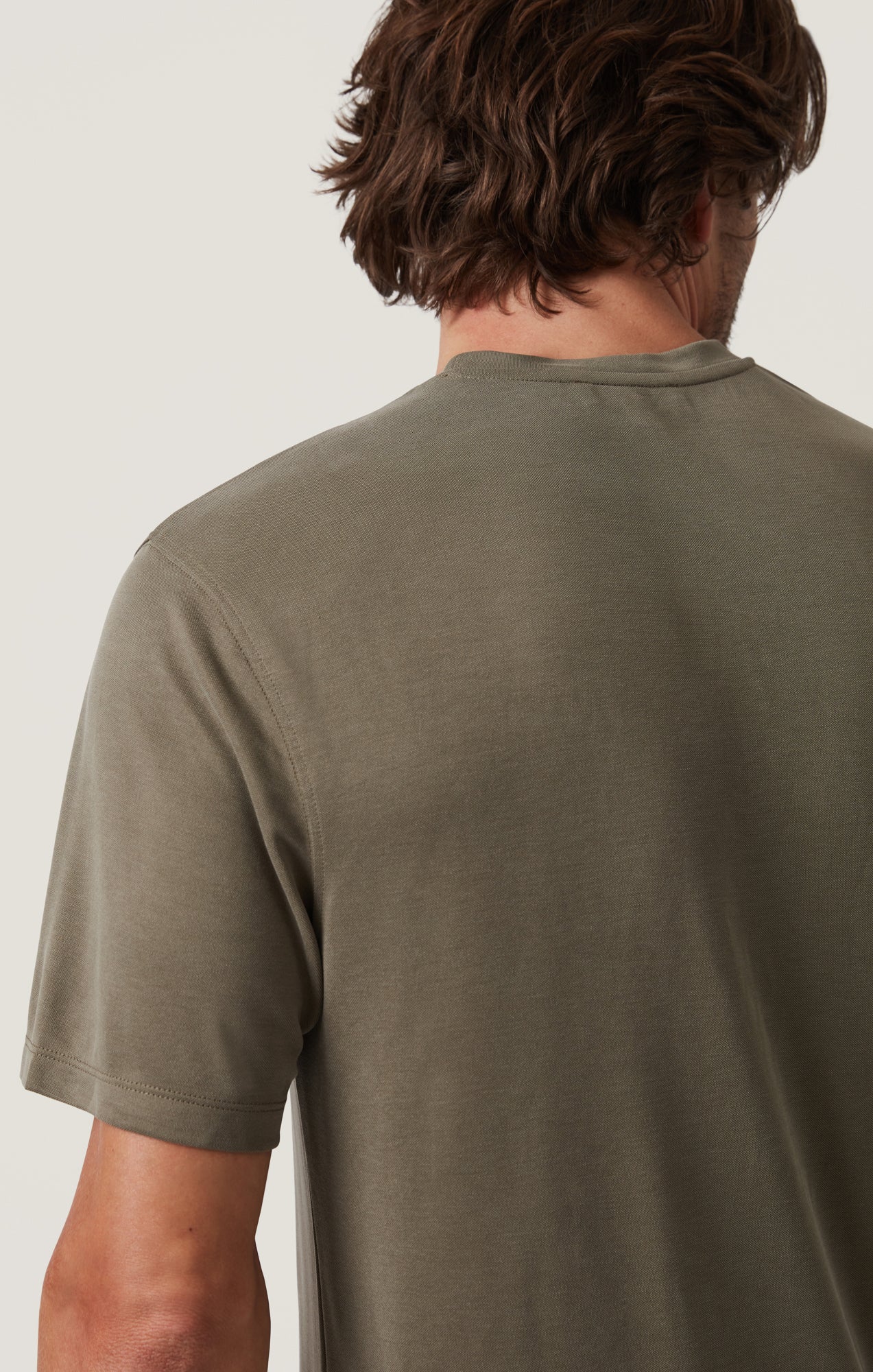 Pique T-Shirt in Smokey Olive