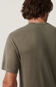 Pique T-Shirt in Smokey Olive