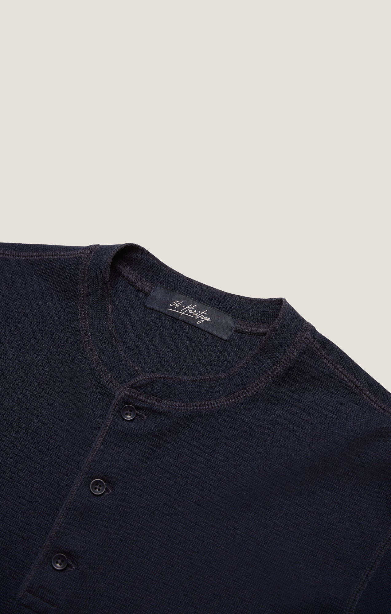 Long Sleeve Henley In Navy