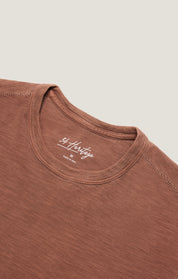 Slub Crew Neck T-Shirt in Cinnamon