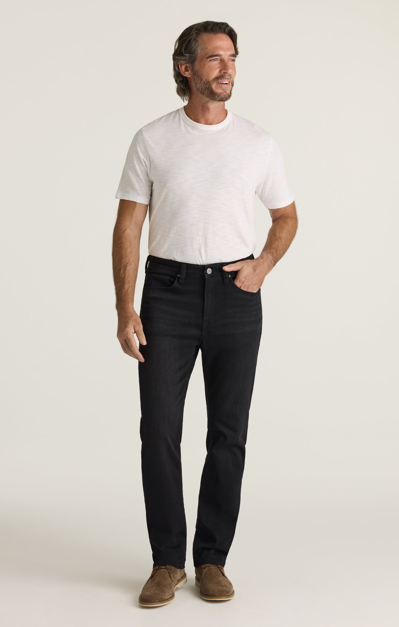 Charisma Relaxed Straight Jeans in Smoke Organic Ultra