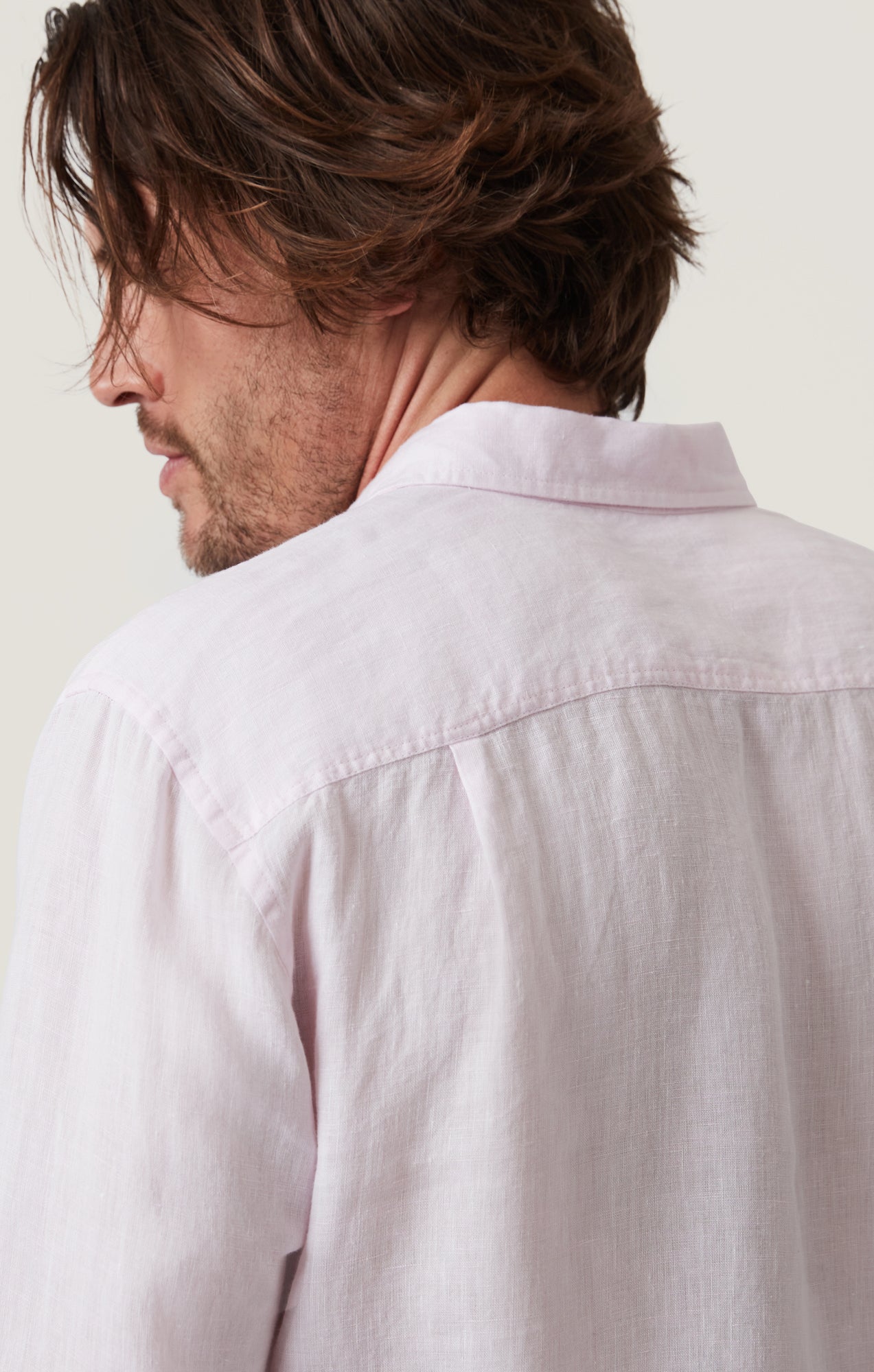 Linen Chambray Shirt in Pink