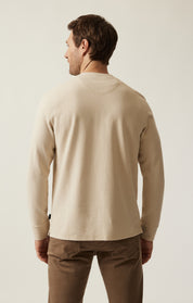 Long Sleeve Henley In Oatmeal