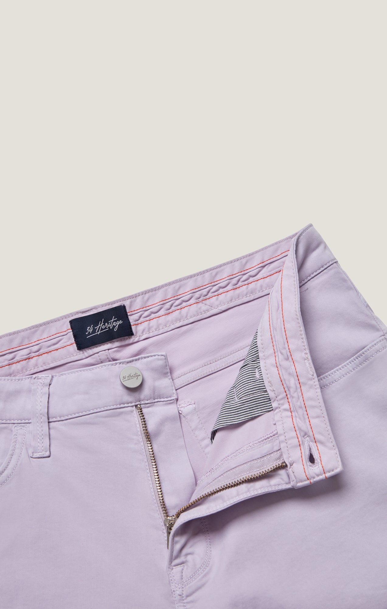 Cool Tapered Pants in Lilac Twill