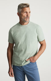 Slub Crew Neck Tshirt In Iceberg Green