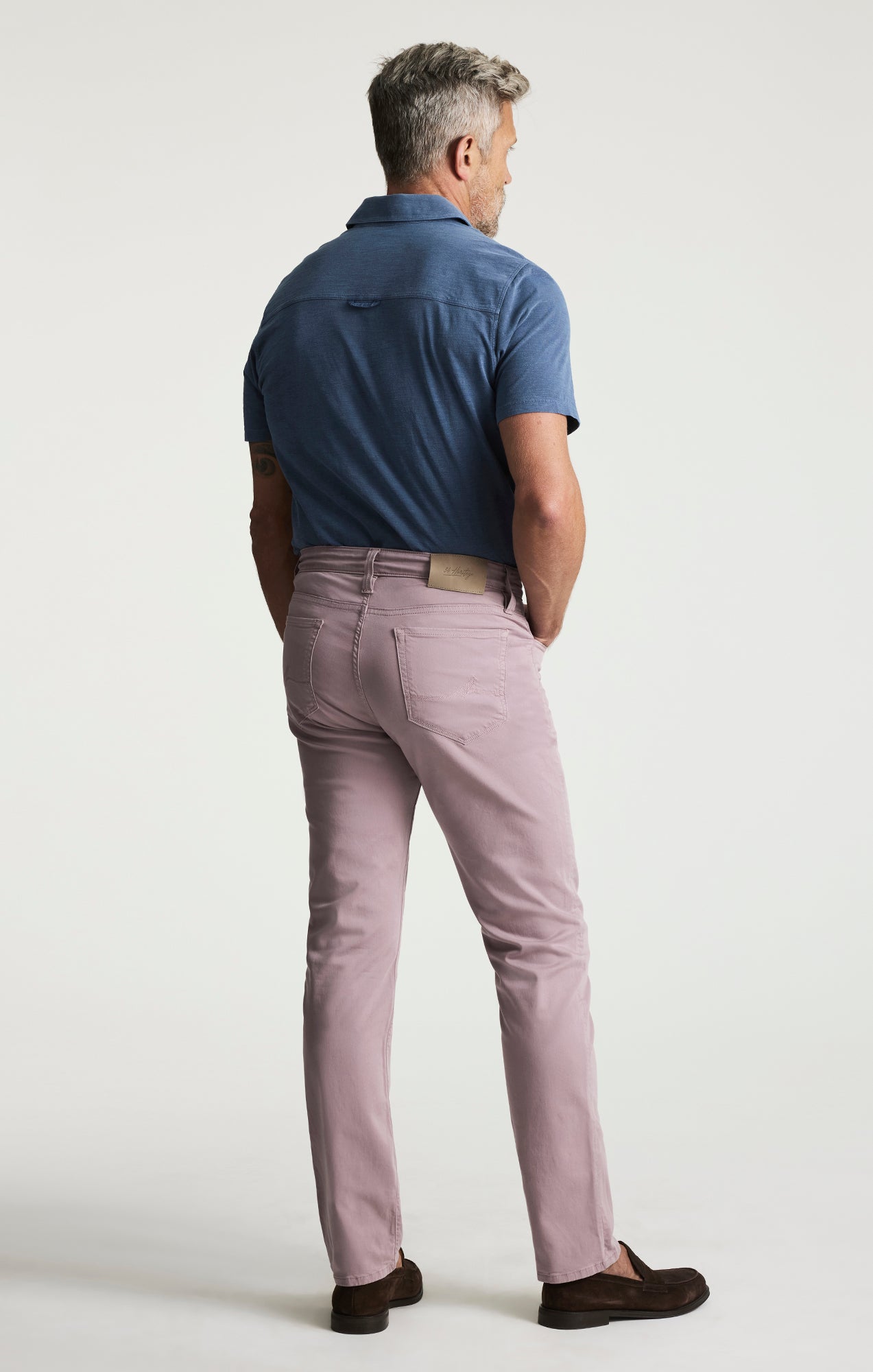 Courage Straight Leg Pants In Lavender Twill