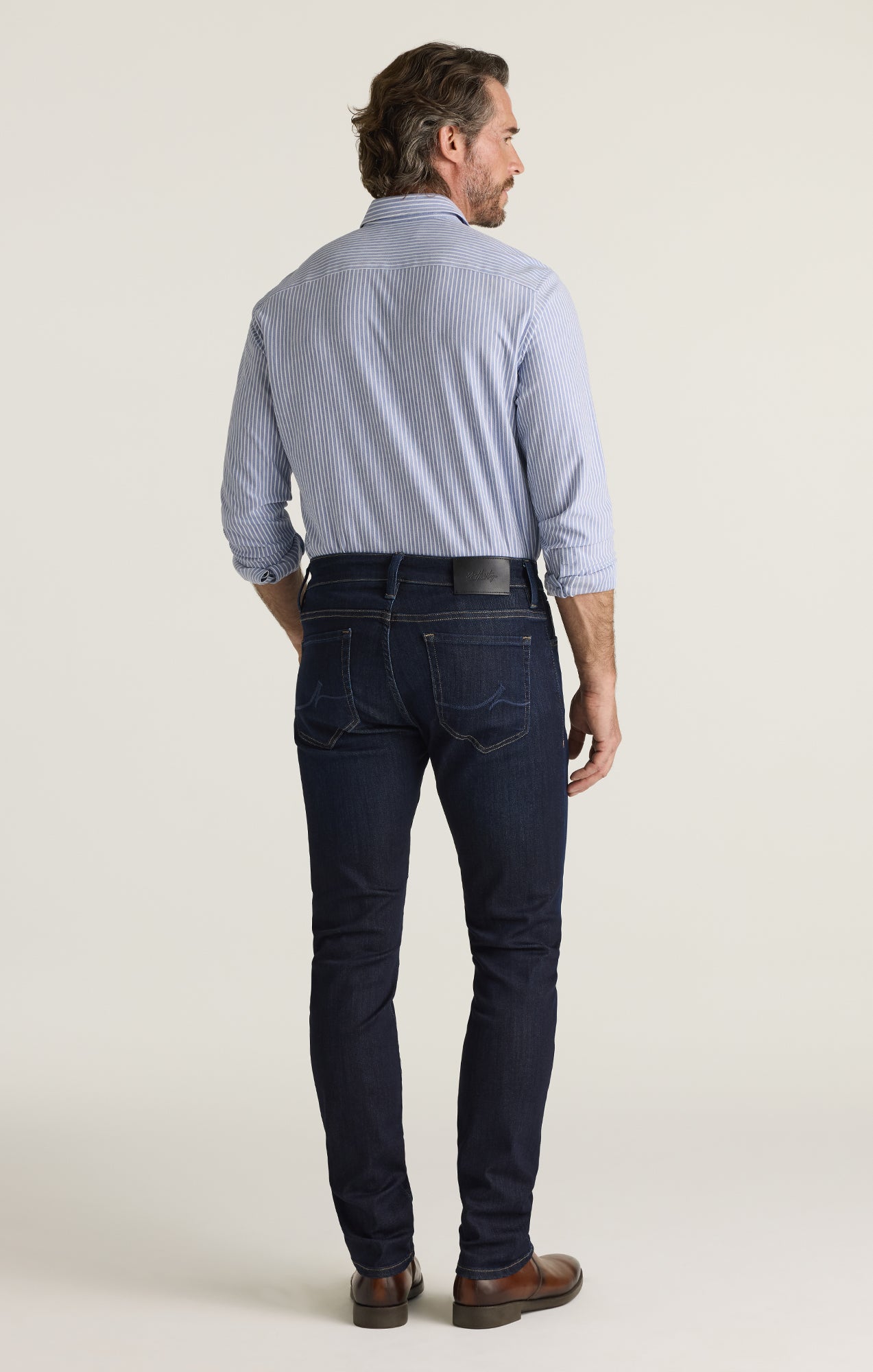 Cool Tapered Leg Jeans in Rinse Brushed Urban