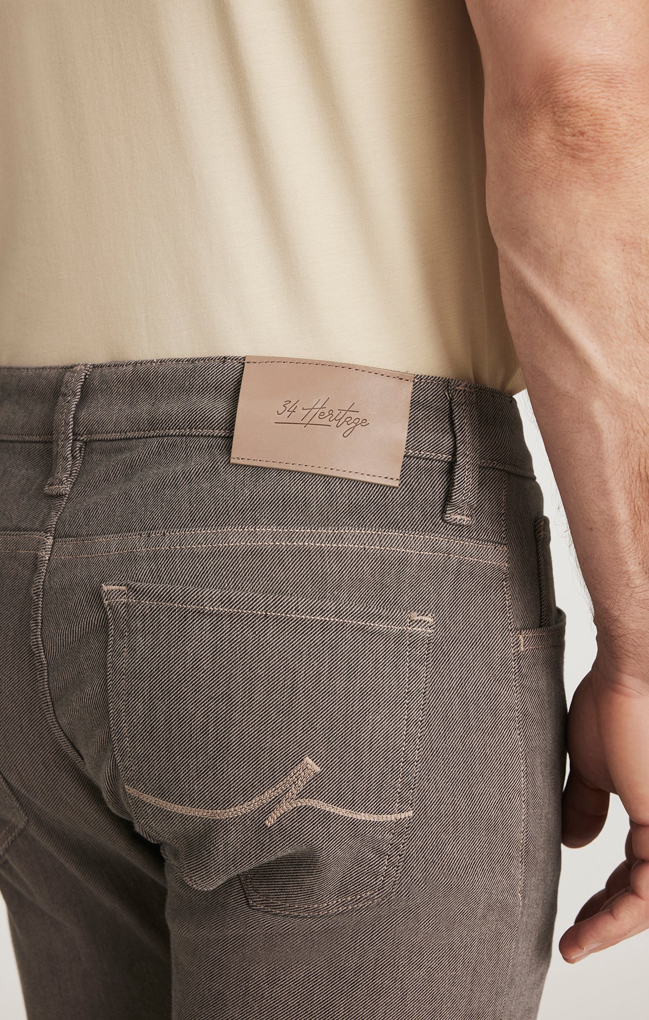 Cool Tapered Leg Pants in Dove Grey Diagonal