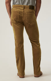 Cool Tapered Leg Pants in Cognac Cord