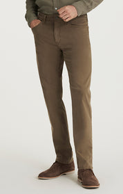 Courage Straight Leg Pants in Lizard Green Twill