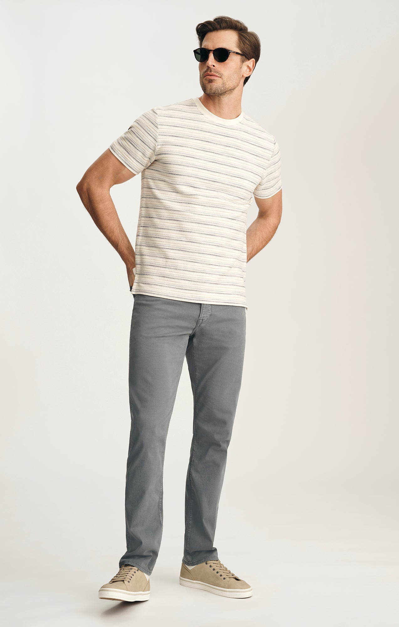 Courage Straight Leg Pants In Slate Twill