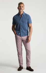 Courage Straight Leg Pants In Lavender Twill