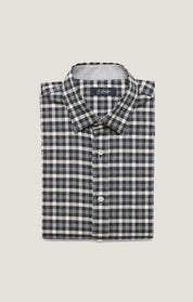 Gingham Shirt In Grey Melange