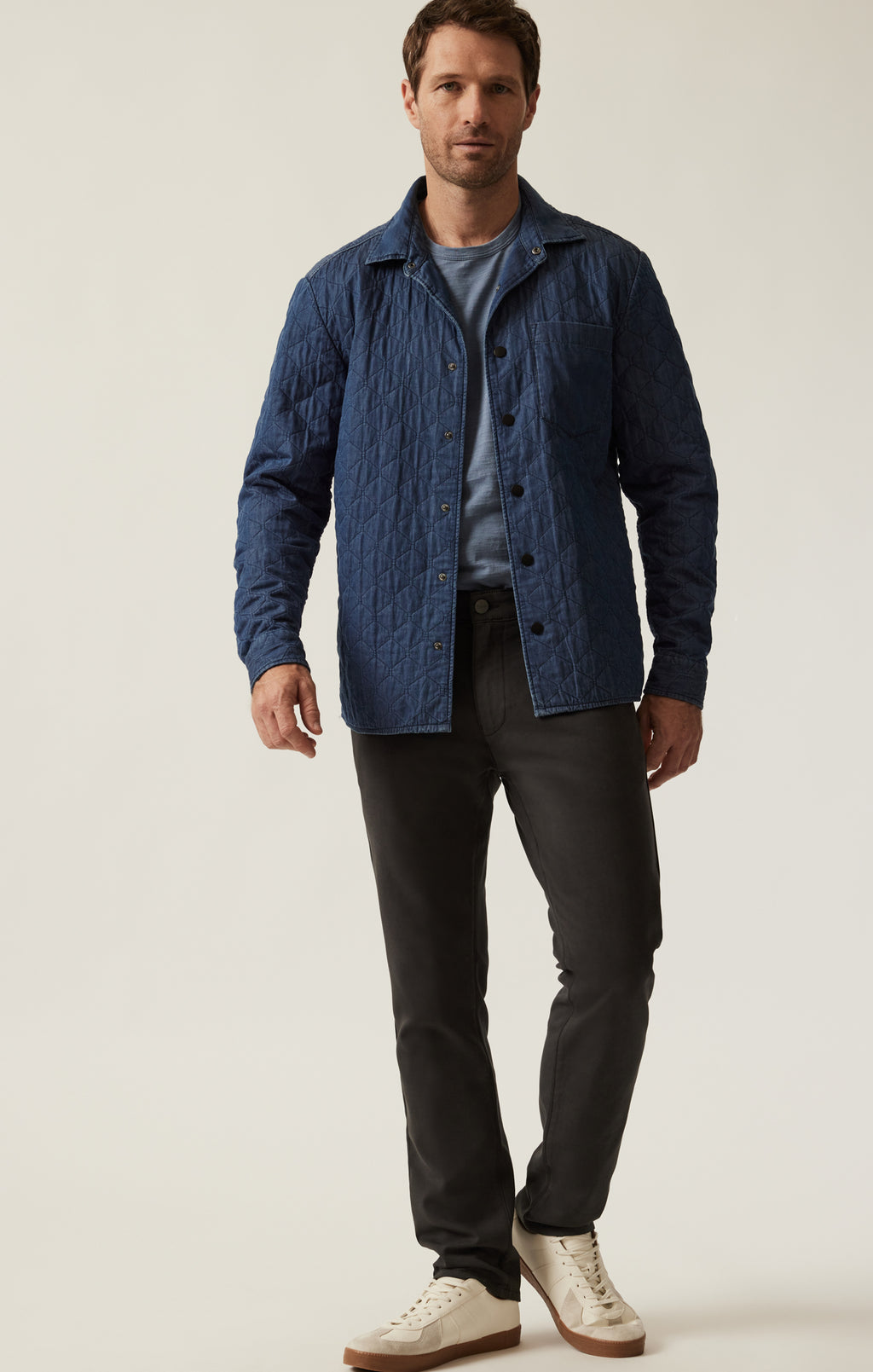 Verona Straight Leg Chino Pants In Dark Grey High Flyer