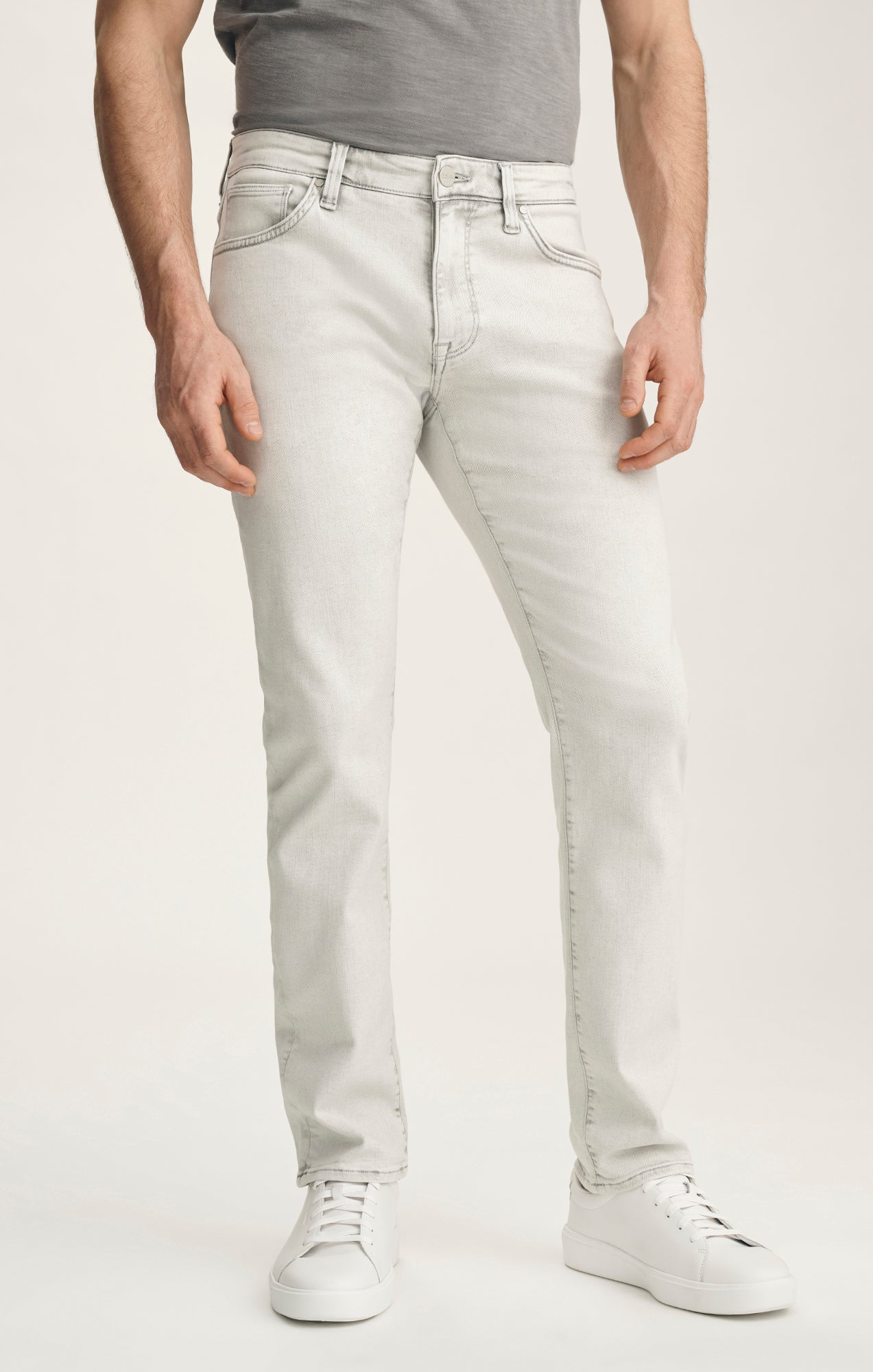 Cool Tapered Leg Jeans In Ice Grey Organic Ultra