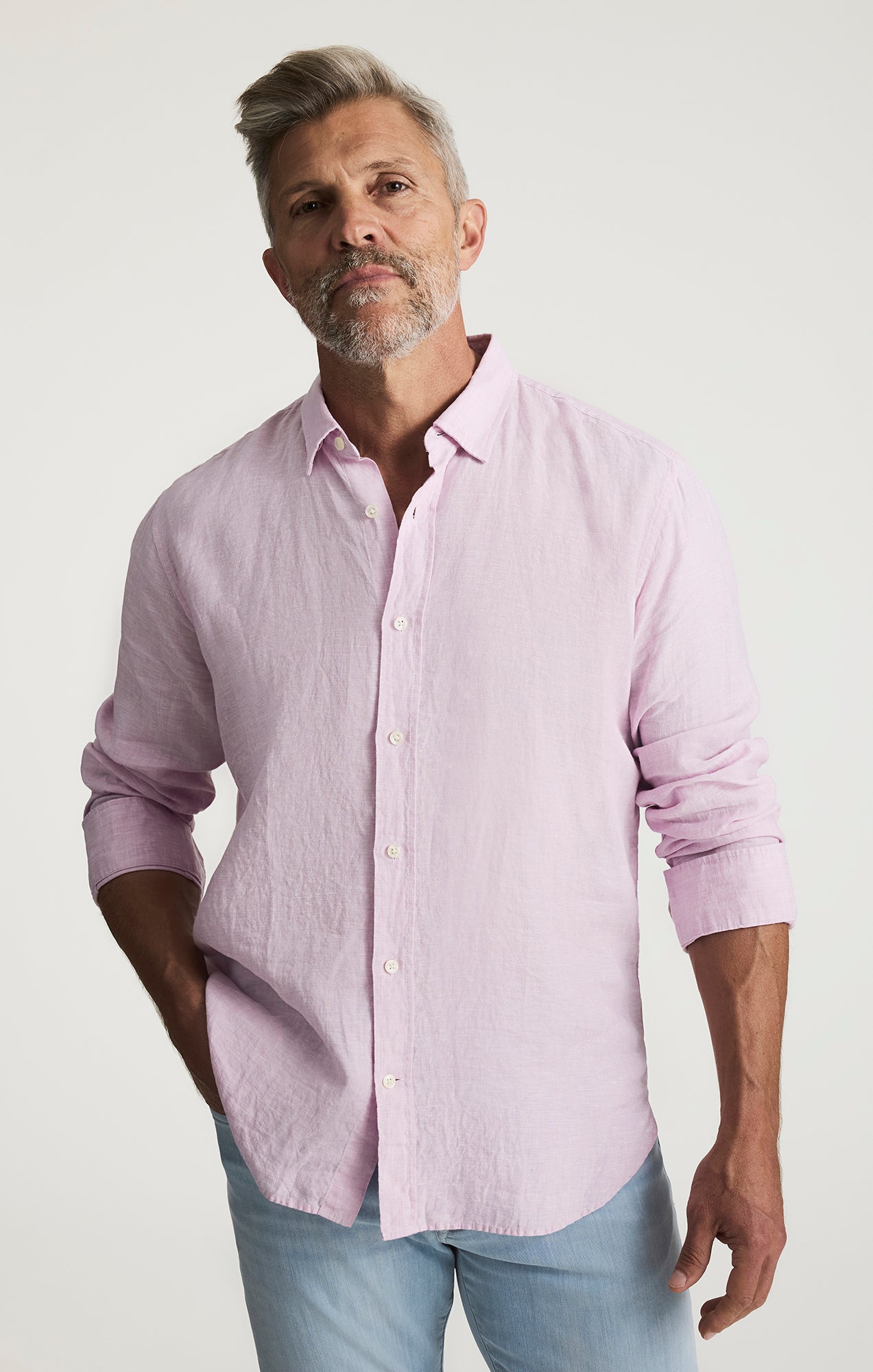 Linen Shirt In Lilac
