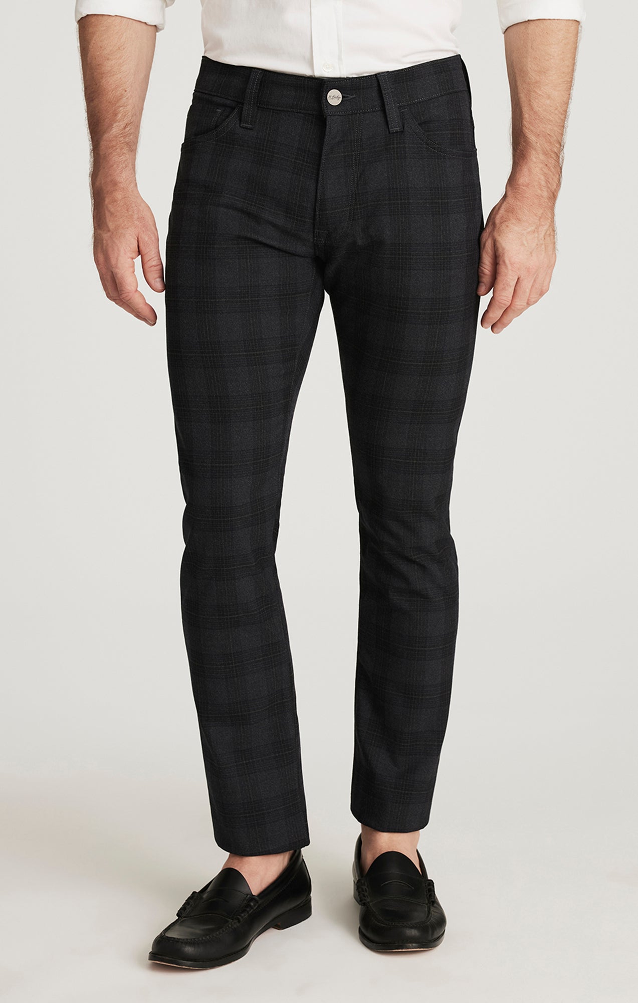 Cool Tapered Leg Pants in Grey Check