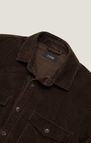 Corduroy Overshirt in Chocolate Brown