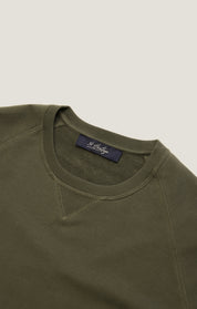 French Terry Crew Sweatshirt In Pimento Olive