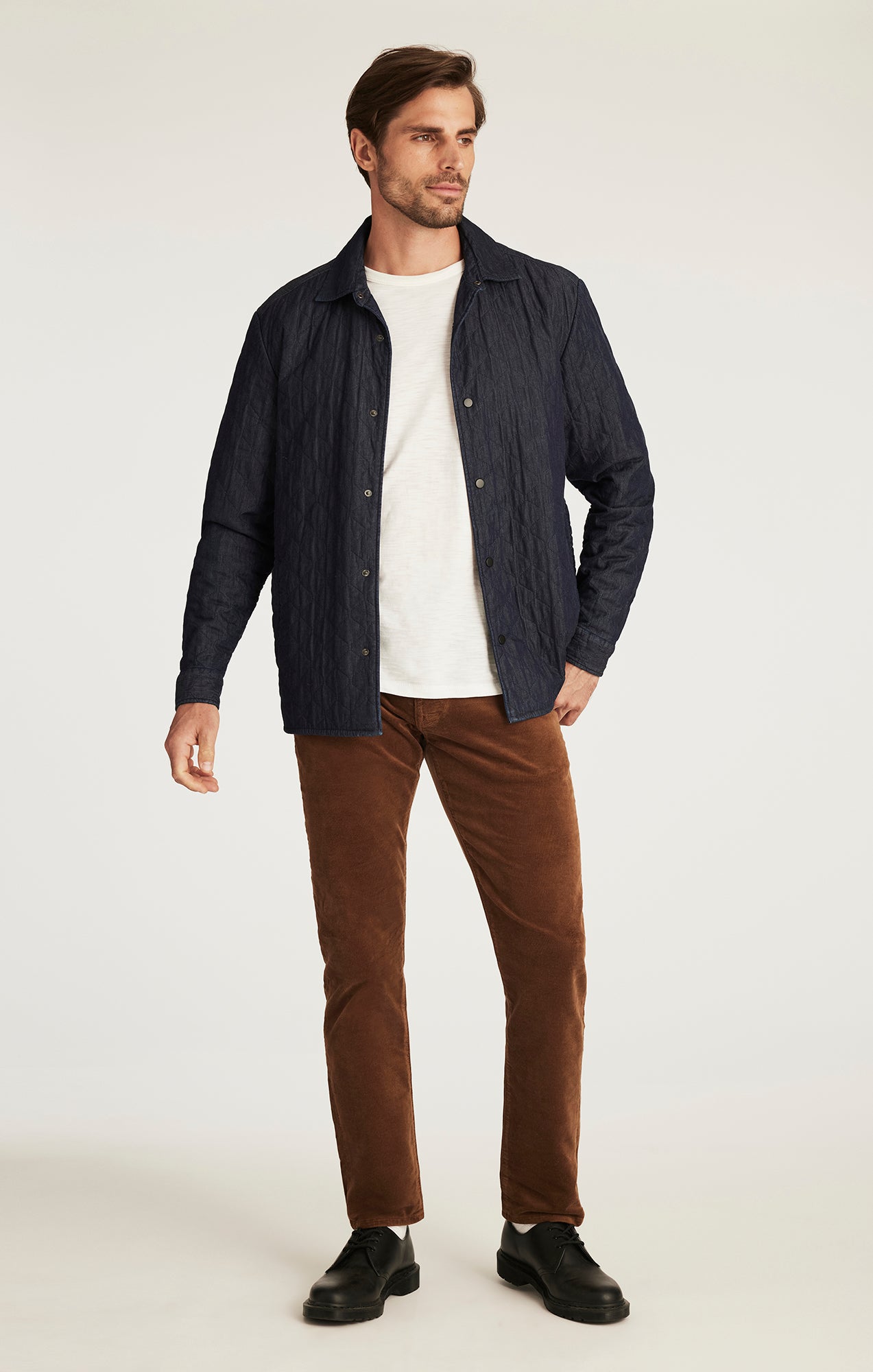 Cool Tapered Leg Pants in Bourbon Cord
