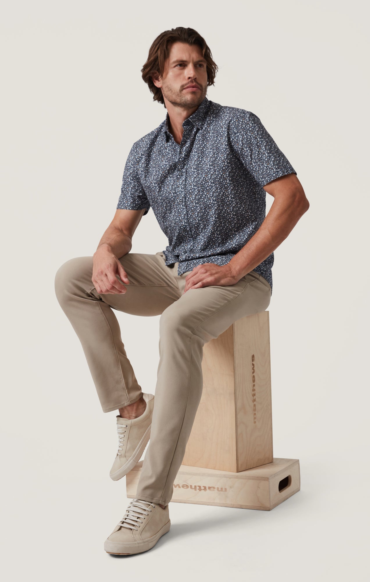 Verona Straight Leg Chino Pants In Fern High Flyer