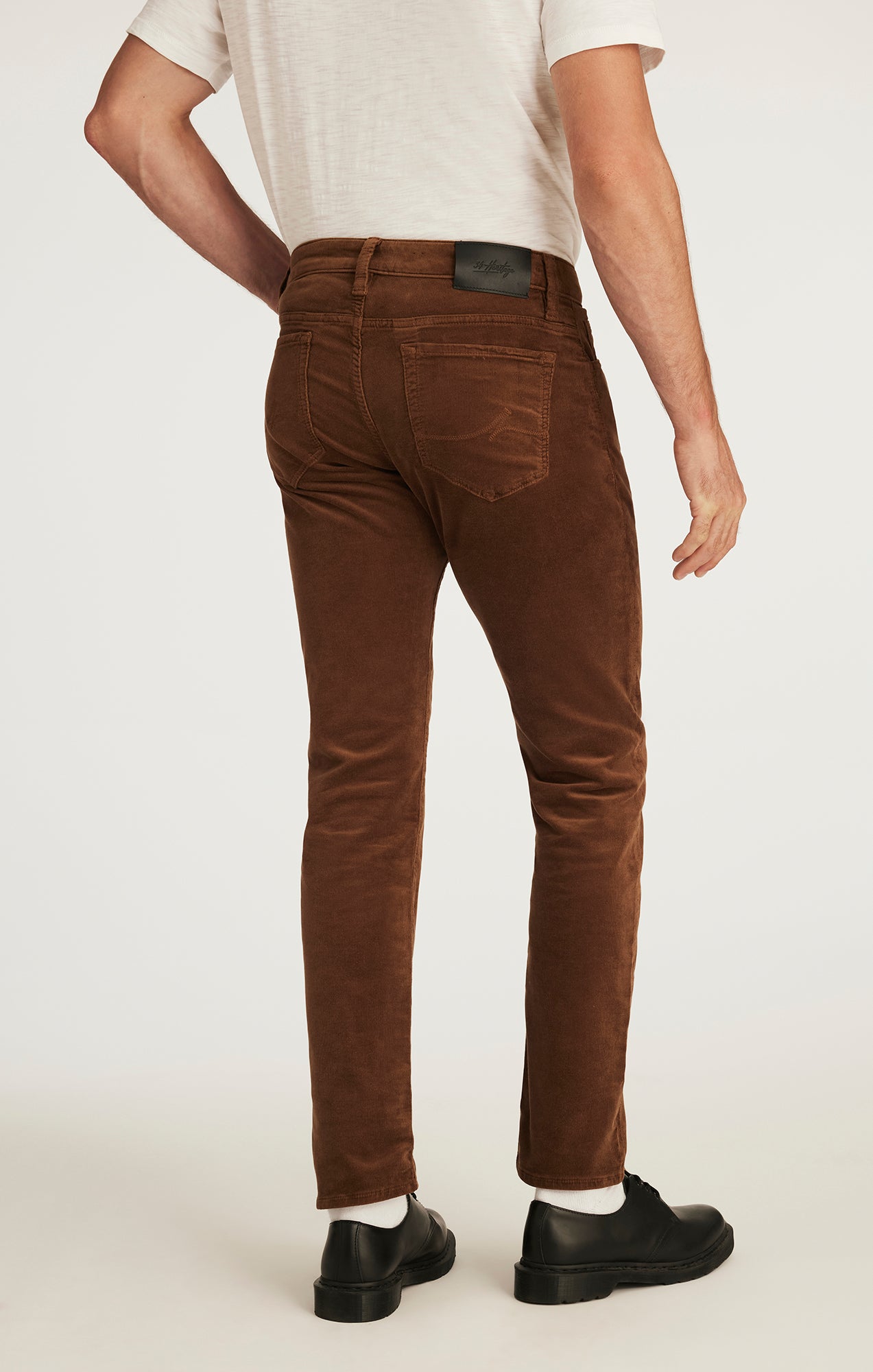 Cool Tapered Leg Pants in Bourbon Cord