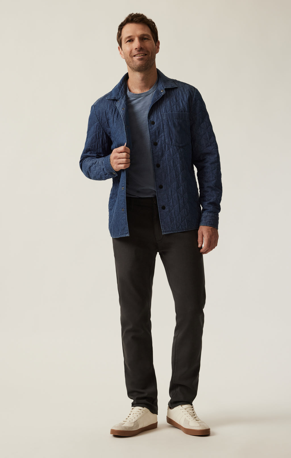 Verona Straight Leg Chino Pants In Dark Grey High Flyer