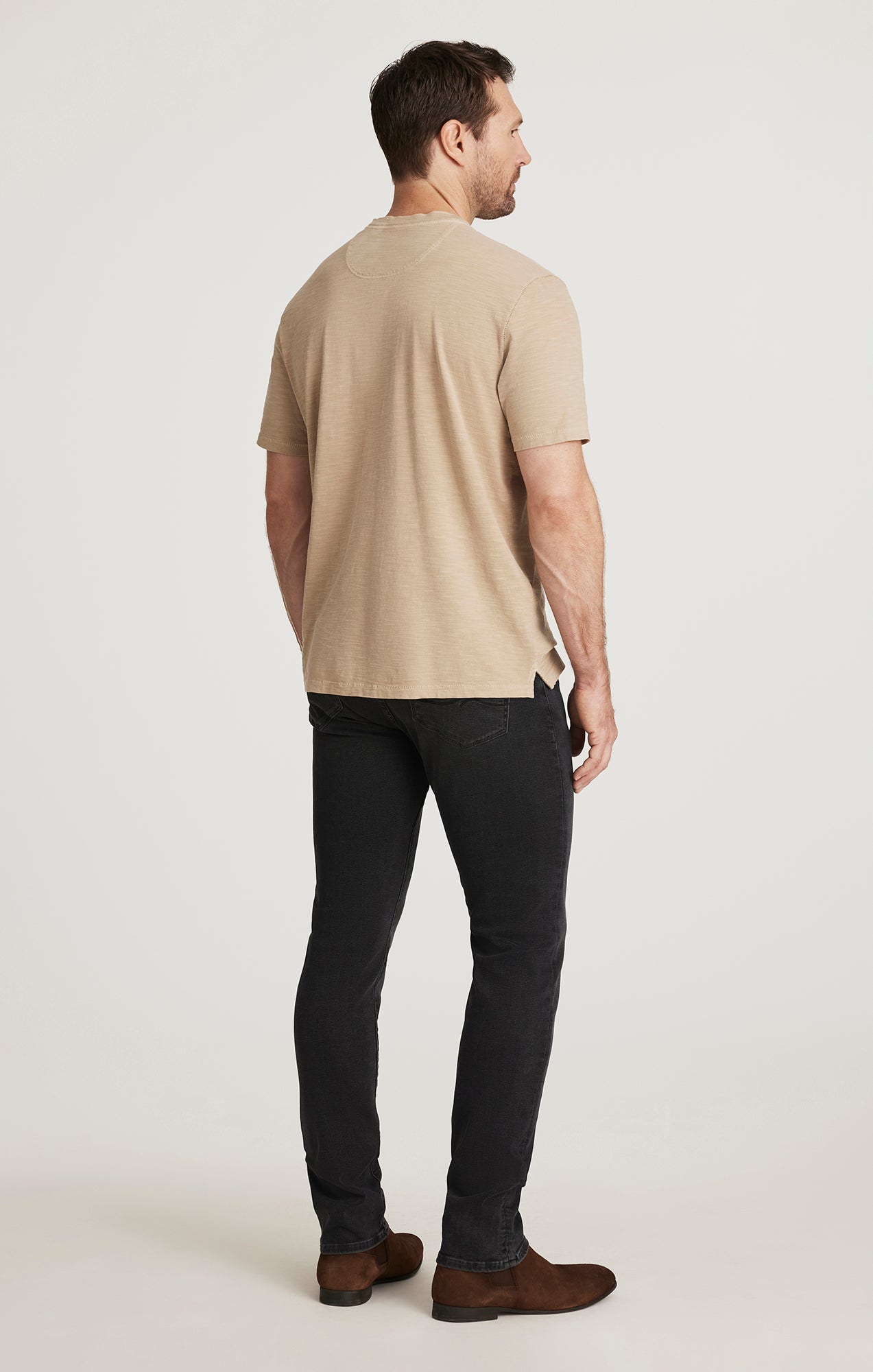 Slub Henley T-Shirt in Twill