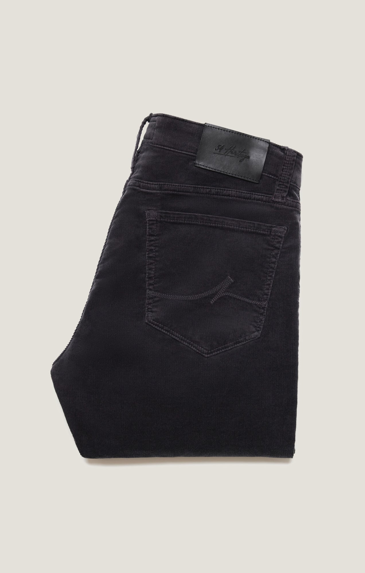 Cool Tapered Leg Pants in Charcoal Cord