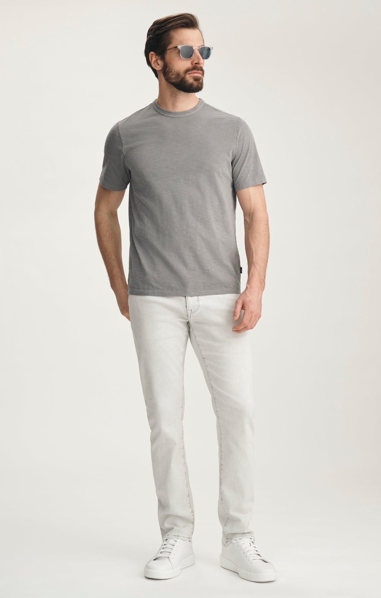 Slub Crew Neck T-shirt In Chiseled Stone